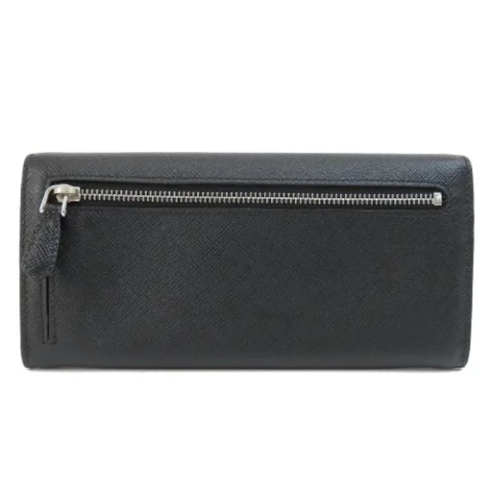 Prada Vintage Pre-owned Leather wallets Black Dames