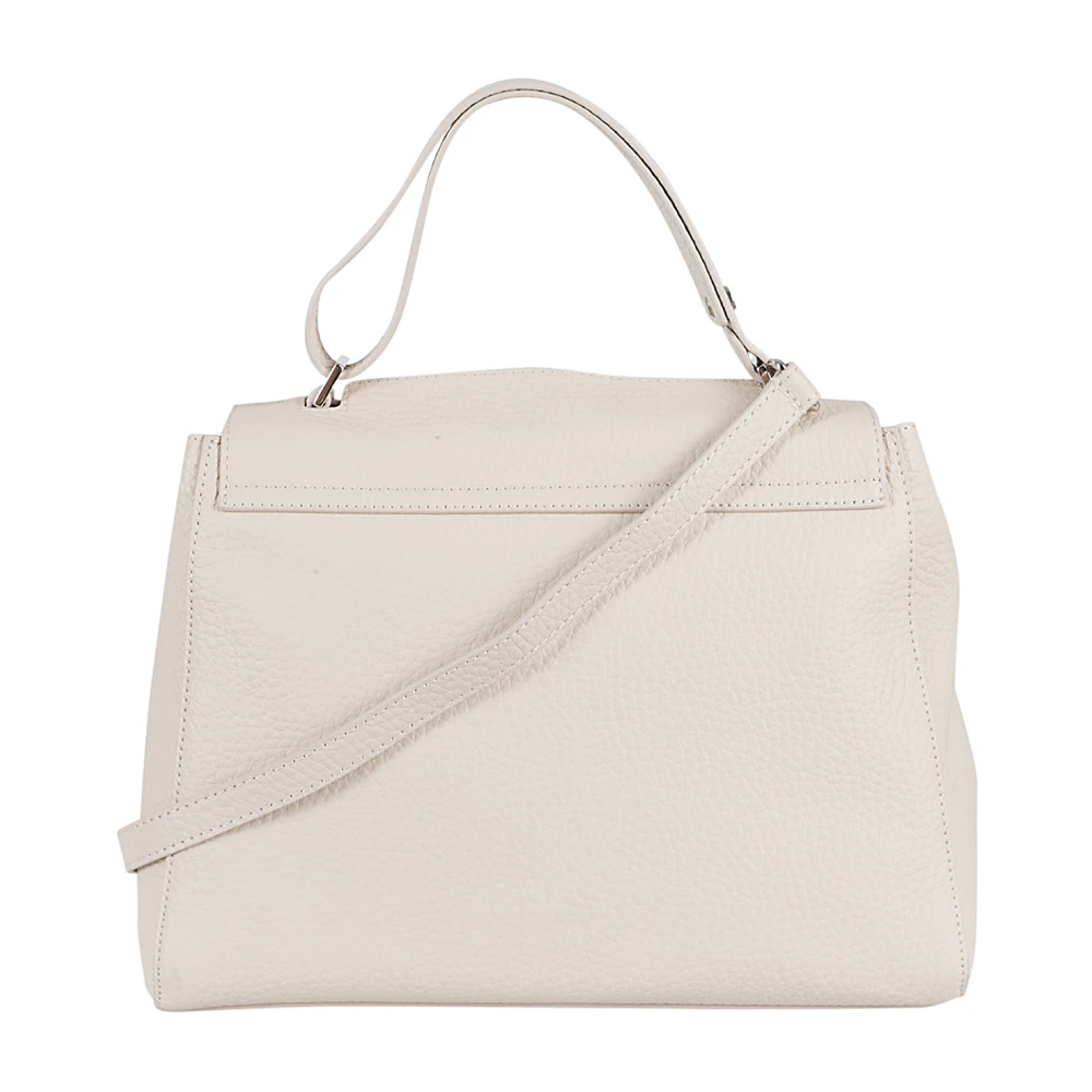 Orciani Zachte Media Leren Tas Beige Dames