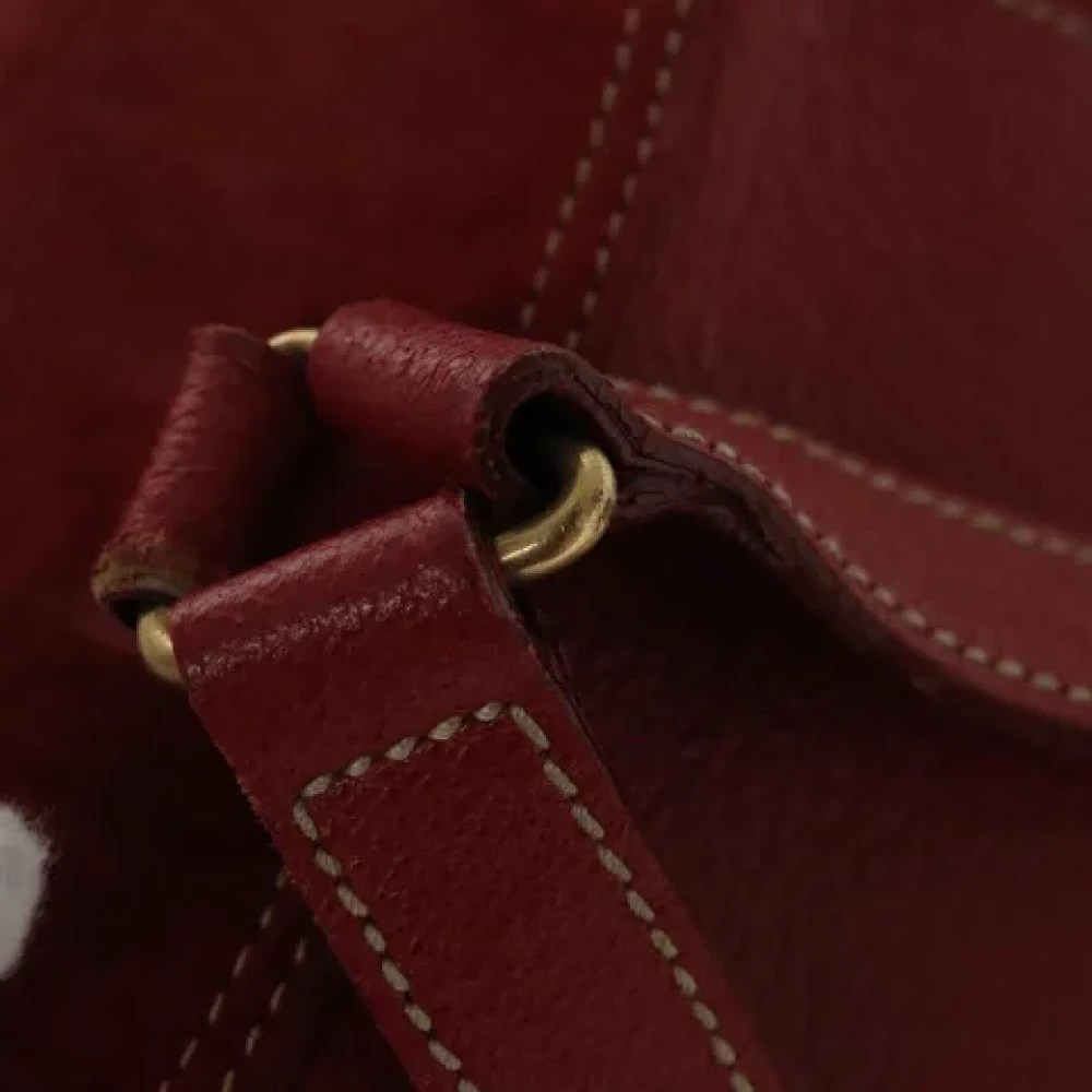 Gucci Vintage Pre-owned Suede backpacks Red Dames