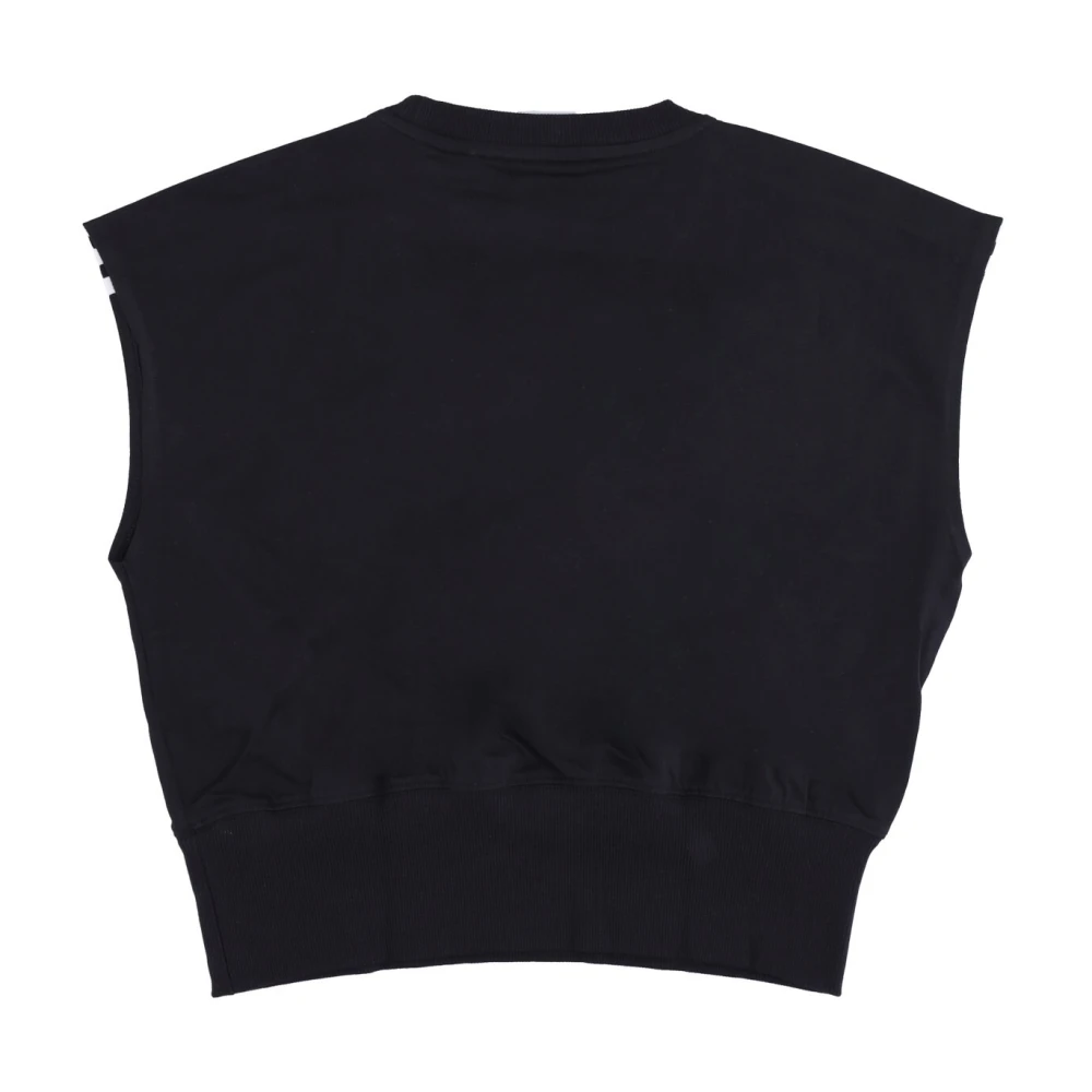 Adidas Zwarte Waist Cinch Tee Streetwear Collectie Black Dames