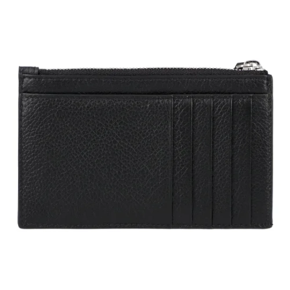 Balenciaga Leren Portemonnee Black Dames