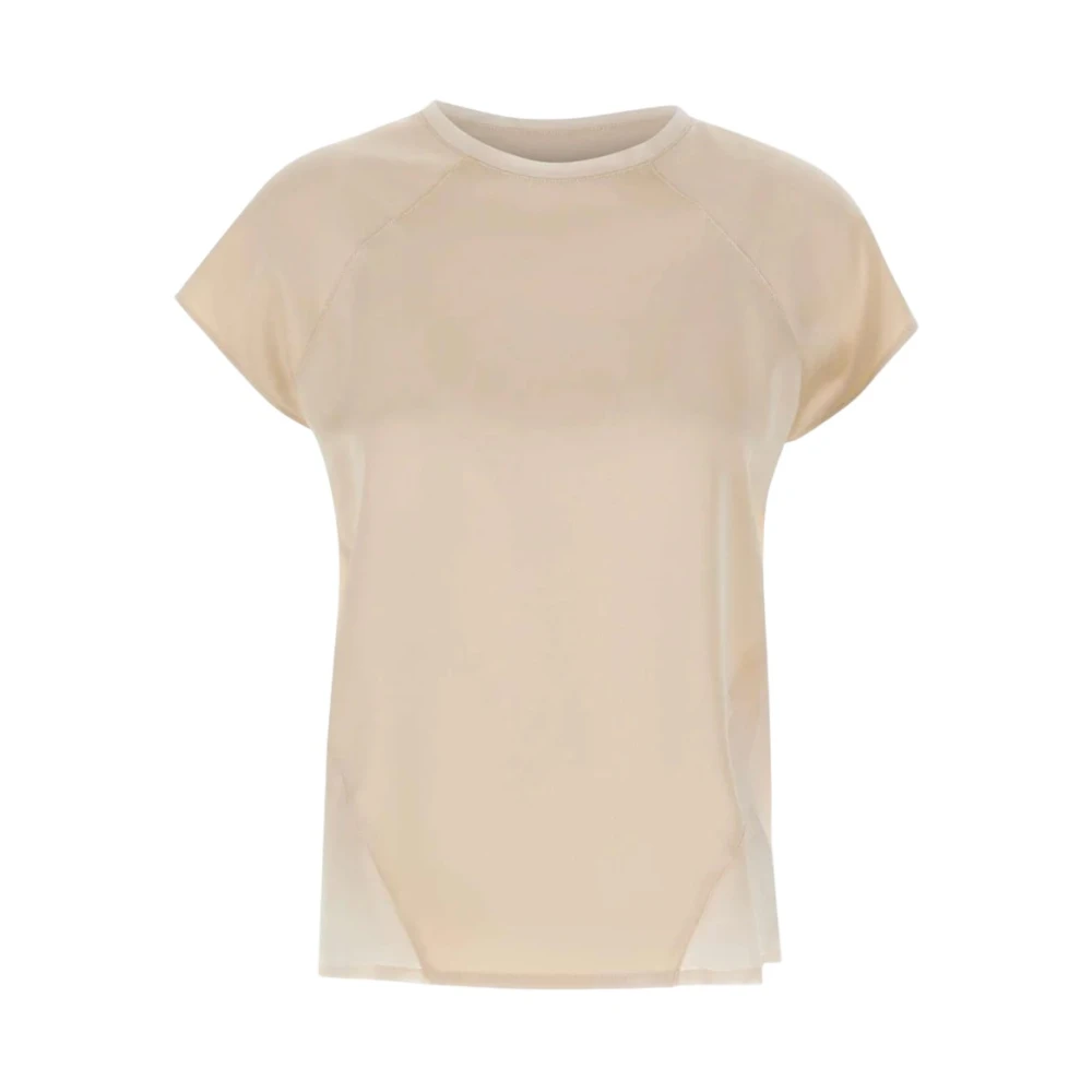 Liu Jo Beige Sleeveless Satin Top