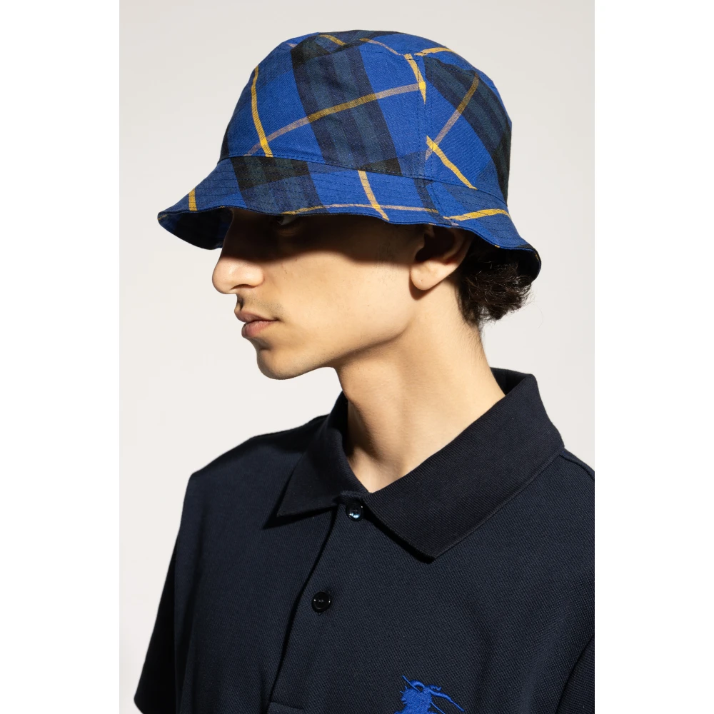 Burberry Linnen hoed Blue Heren