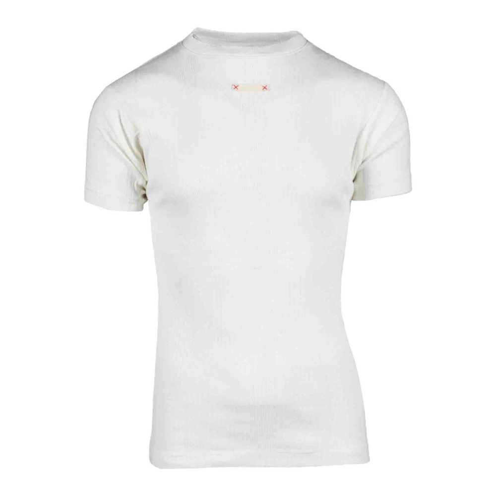 Maison Margiela Katoenen T-shirt met Unieke Stijl White Heren