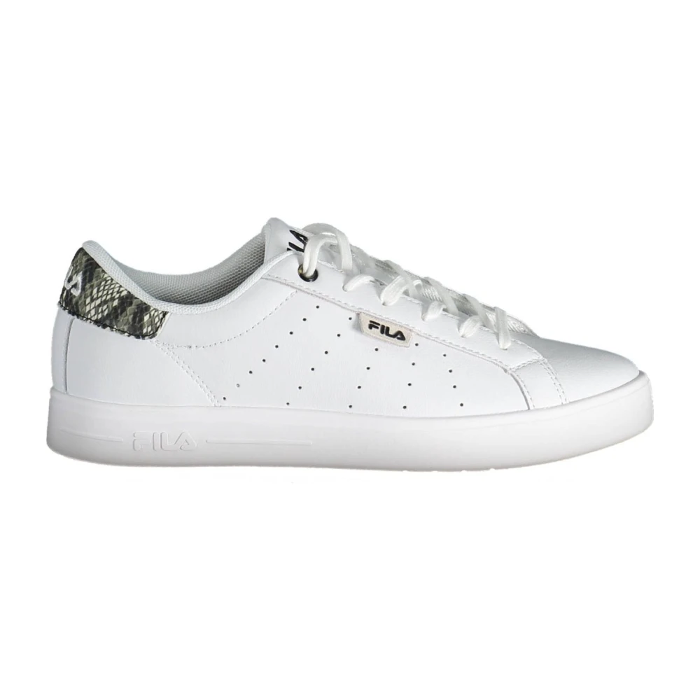 Fila Women's White Sporty Lace-Up Sneakers With Contrast Details