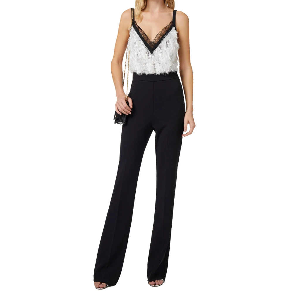 Elisabetta Franchi Pailletten jumpsuit in crêpe Multicolor Dames