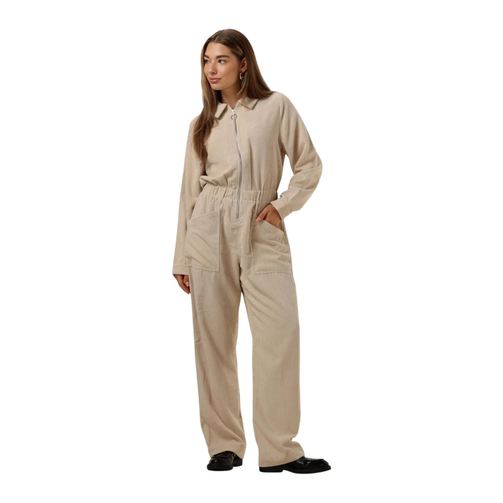 Lollys Laundry Zandkleurige jumpsuit voor veelzijdige styling Beige Dames