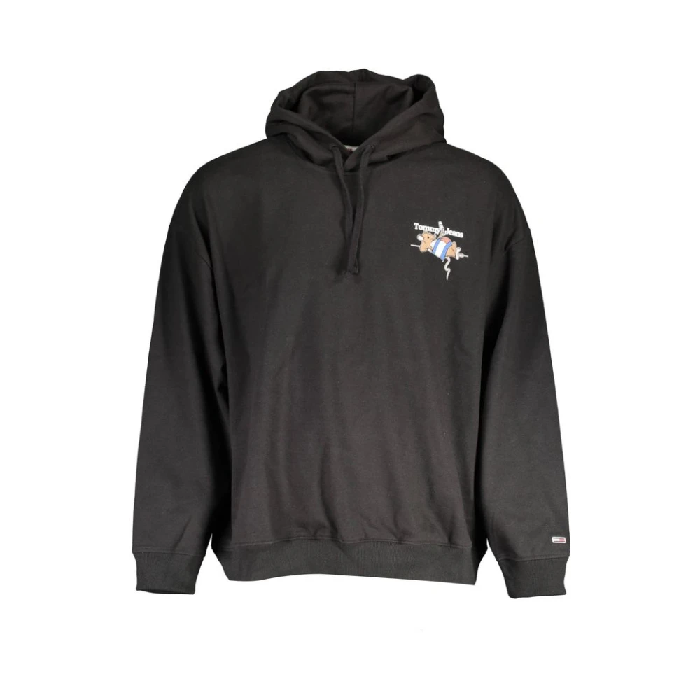 Tommy Hilfiger Men's Black Hoodies, S, Cotton Jumper