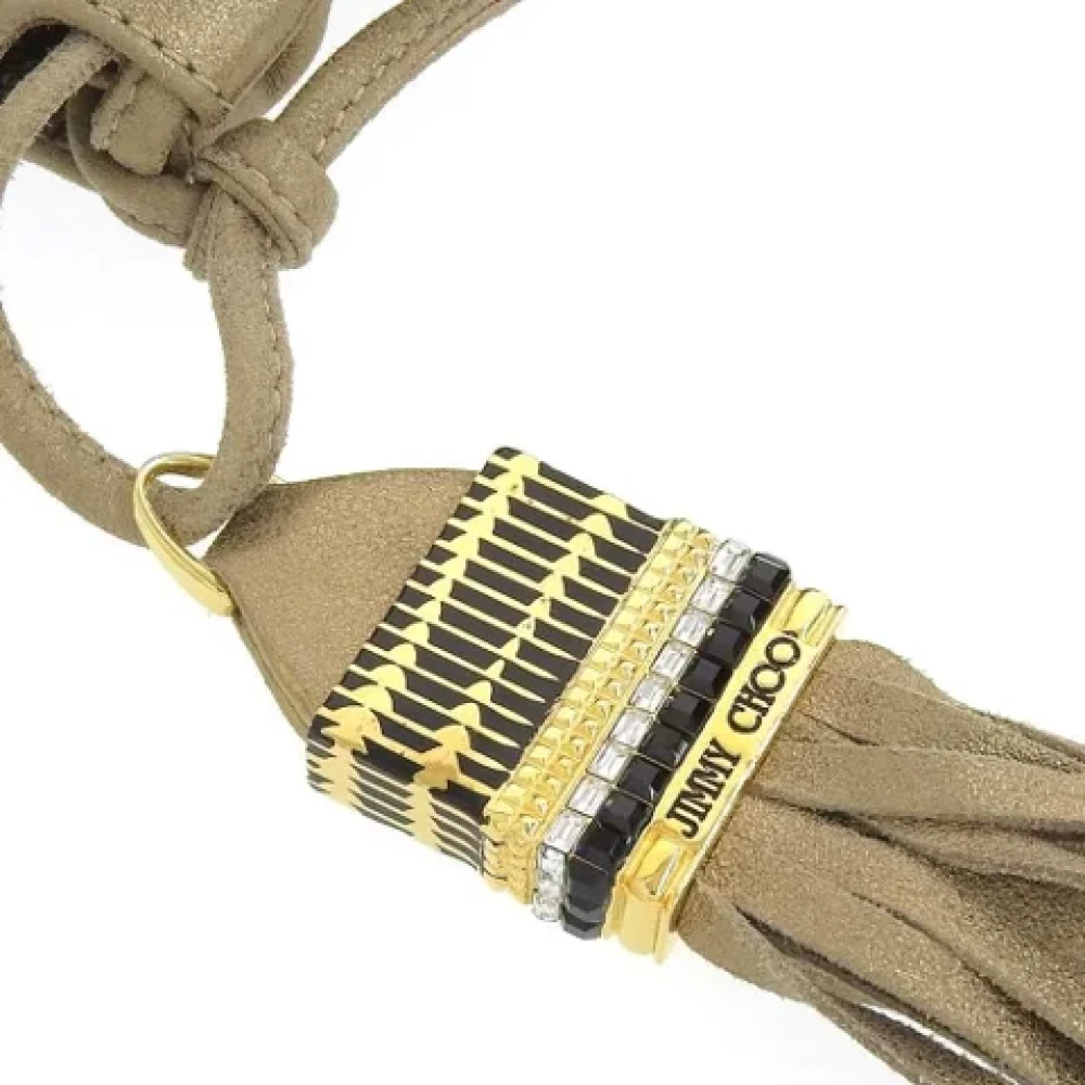 Jimmy Choo Pre-owned Fabric shoulder-bags Beige Dames