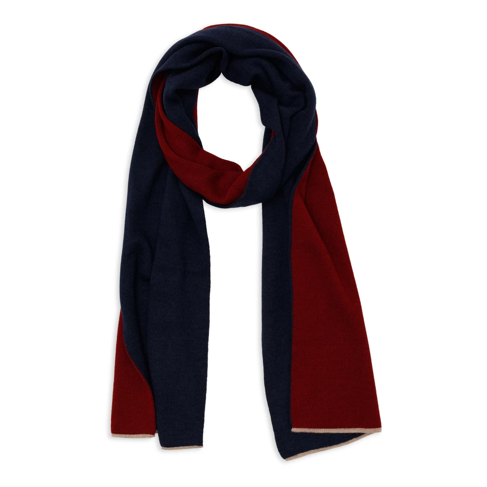 Gallo Blauwe Wol Zijde Kasjmier Sjaal Multicolor Dames
