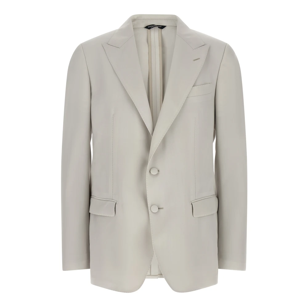Dolce & Gabbana Men's Gray Blazers, L, Taormina Single-Breasted Blazer
