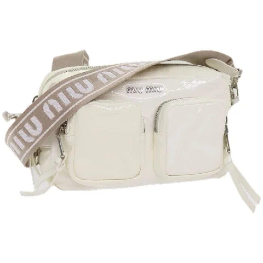 Miu Pre-owned Canvas shoulder-bags White Dames