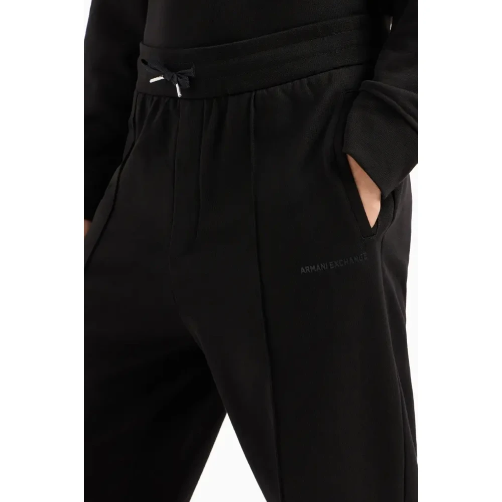 Armani Exchange Katoenen French Terry Joggers Black Heren