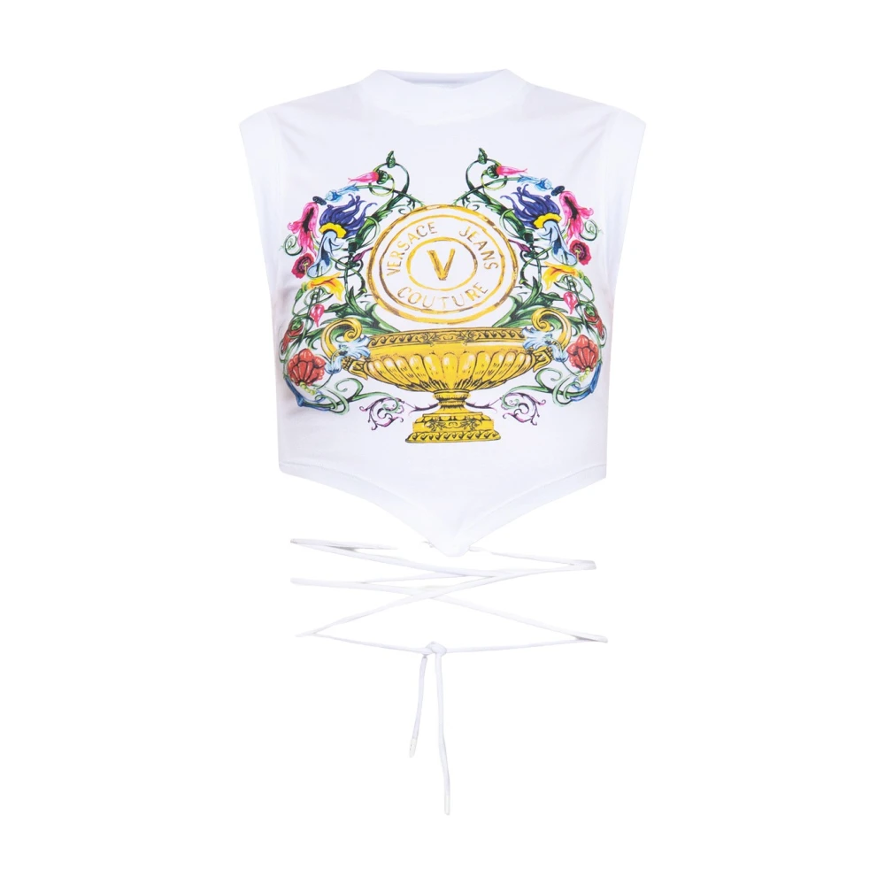 Versace Jeans Couture Blommig topp White, Dam