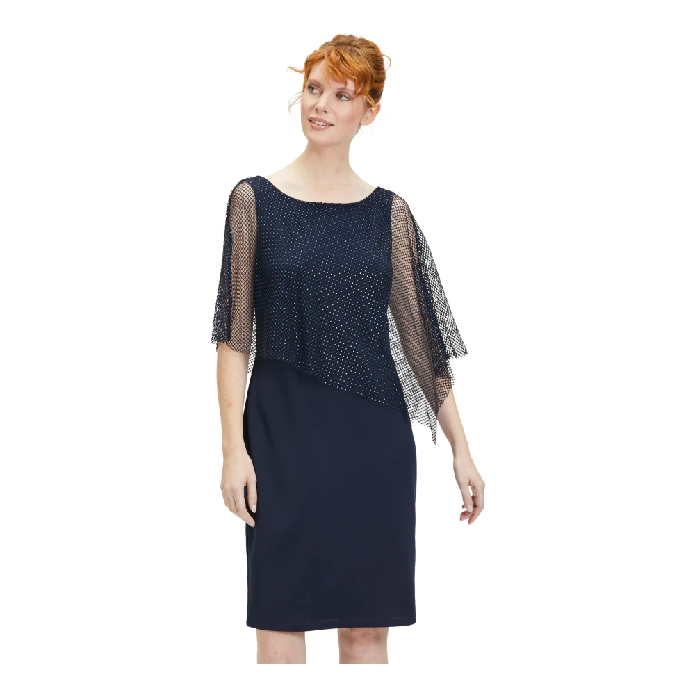 Vera Mont Glitter Cocktailjurk Blue Dames