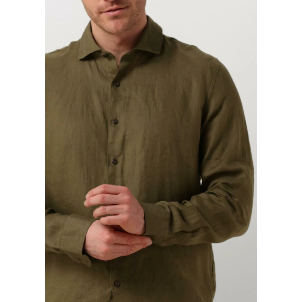 Dstrezzed Groen Linnen Casual Overhemd Green Heren