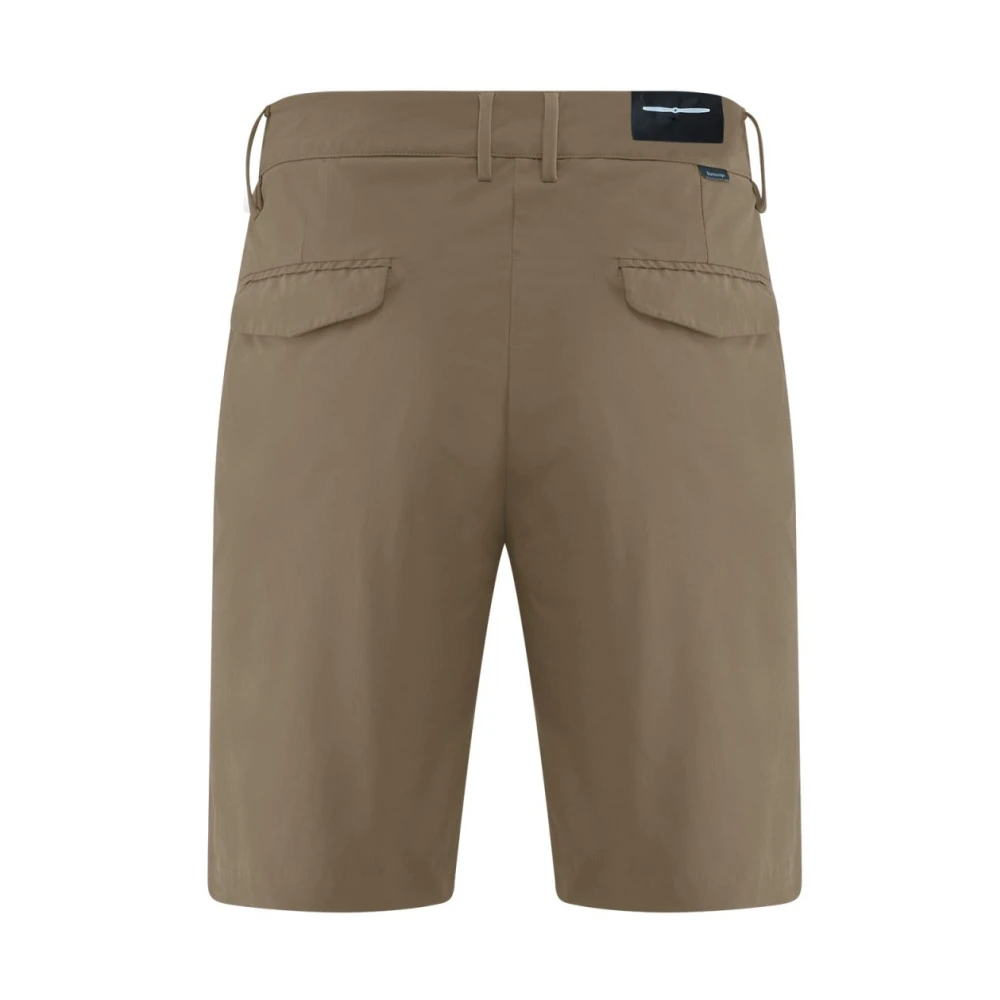 BomBoogie Bermuda van stretch technisch jersey Brown Heren