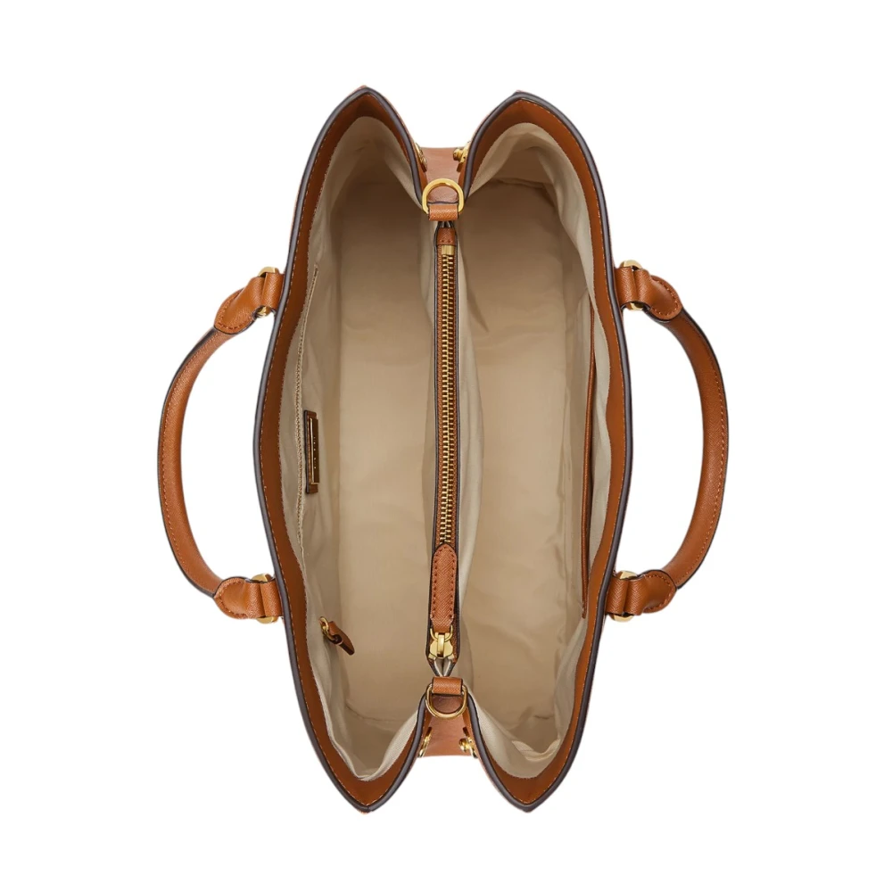 Ralph Lauren Stijlvolle Leren Tas Brown Dames