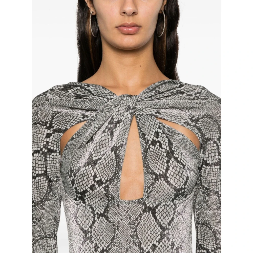 Coperni Slangenprint Cut-Out Jurk Multicolor Dames