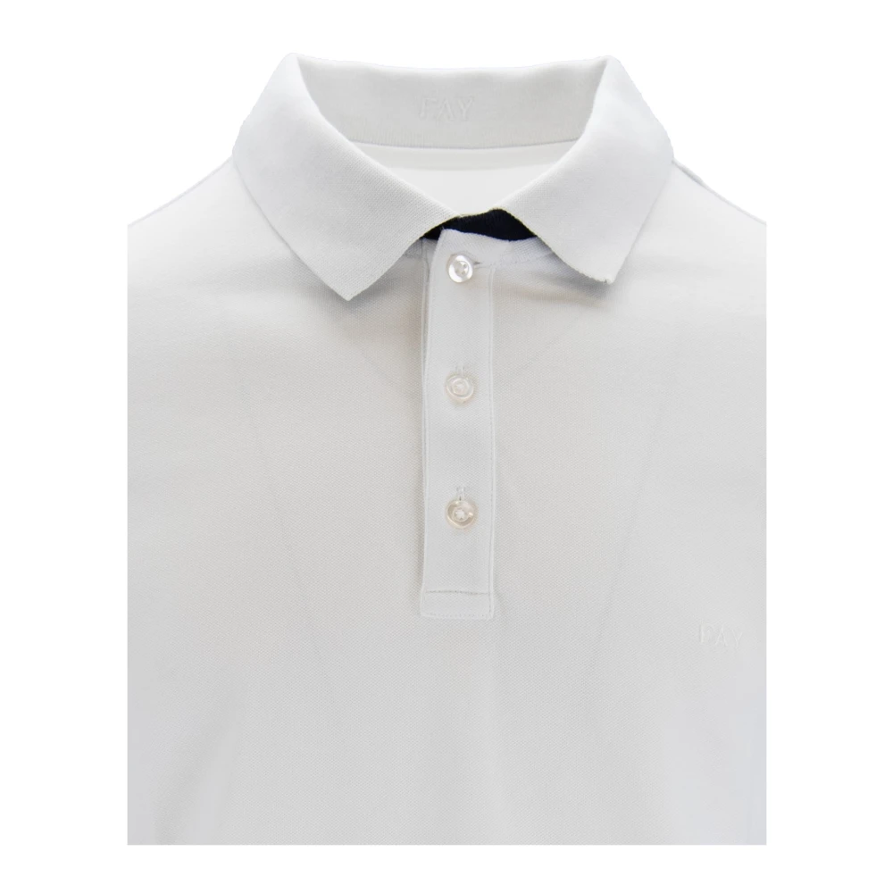Fay Heren Polo Shirt met knopen White Heren