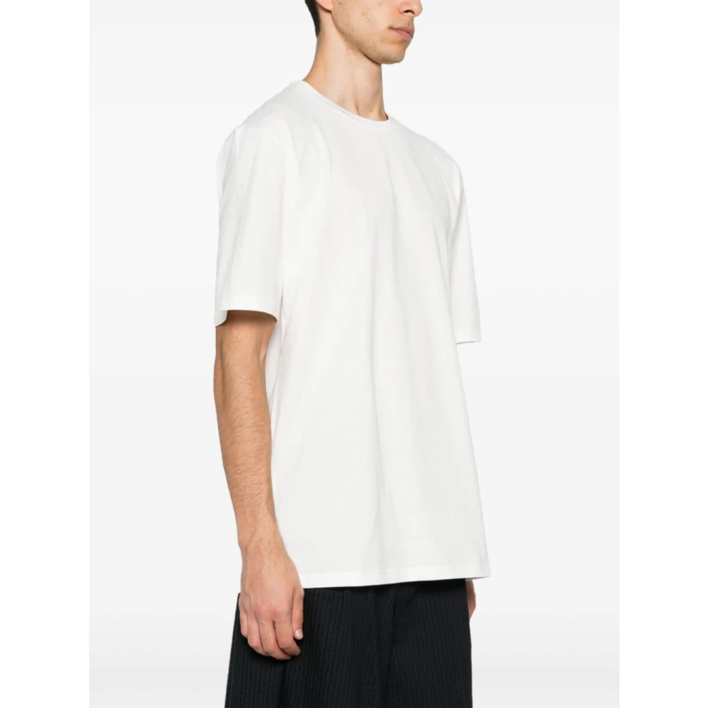 Jil Sander Witte Katoenen Ronde hals T-shirt Mannen White Heren