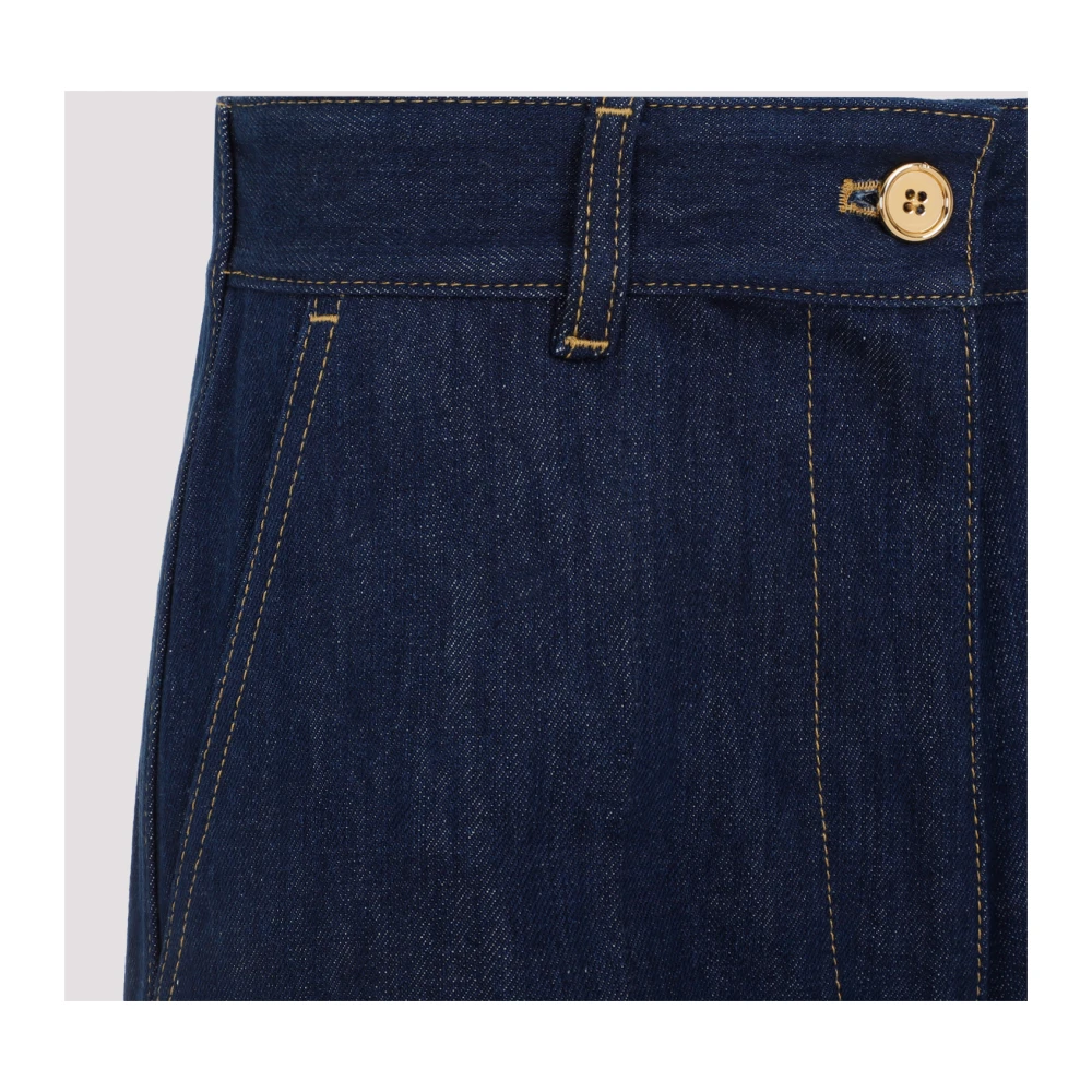 Patou Rodeo Blue Denim Iconic Trousers Blue Dames
