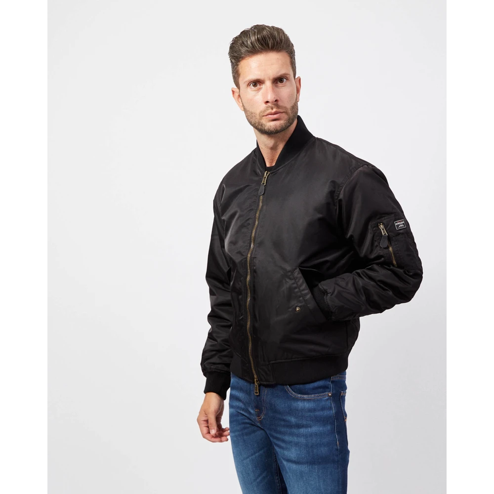 Guess Zwarte Bomberjack met Zakken Black Heren