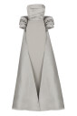silver-sleeveless-dress-with-rear-vent