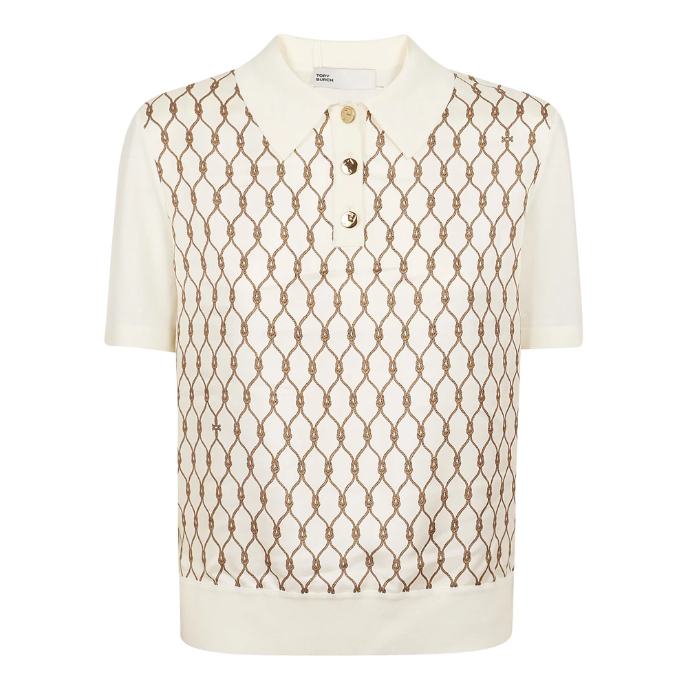 TORY BURCH Witte T-shirts & Polo's voor Vrouwen Multicolor Dames