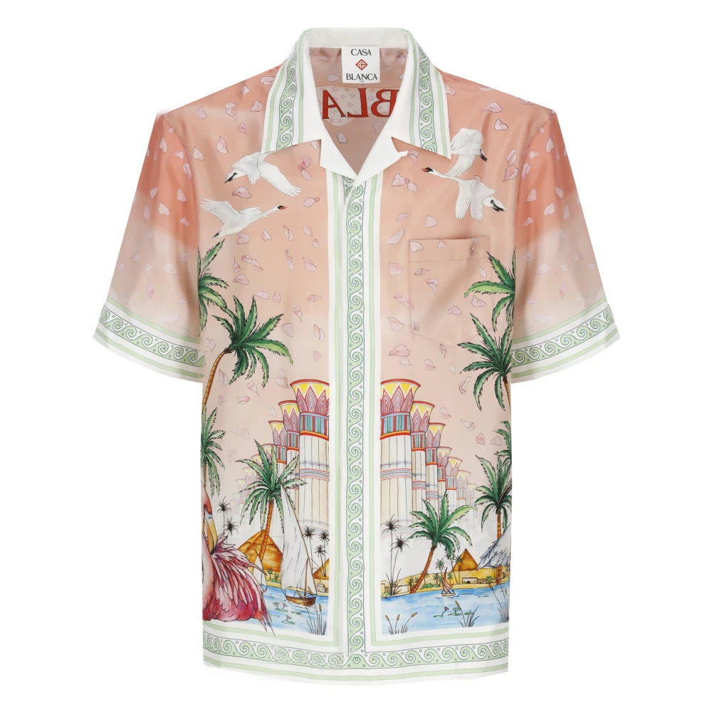 Casablanca Multicolor Silk Twill Shirt - Male - Short Sleeve Shirts - Xl - Shirts
