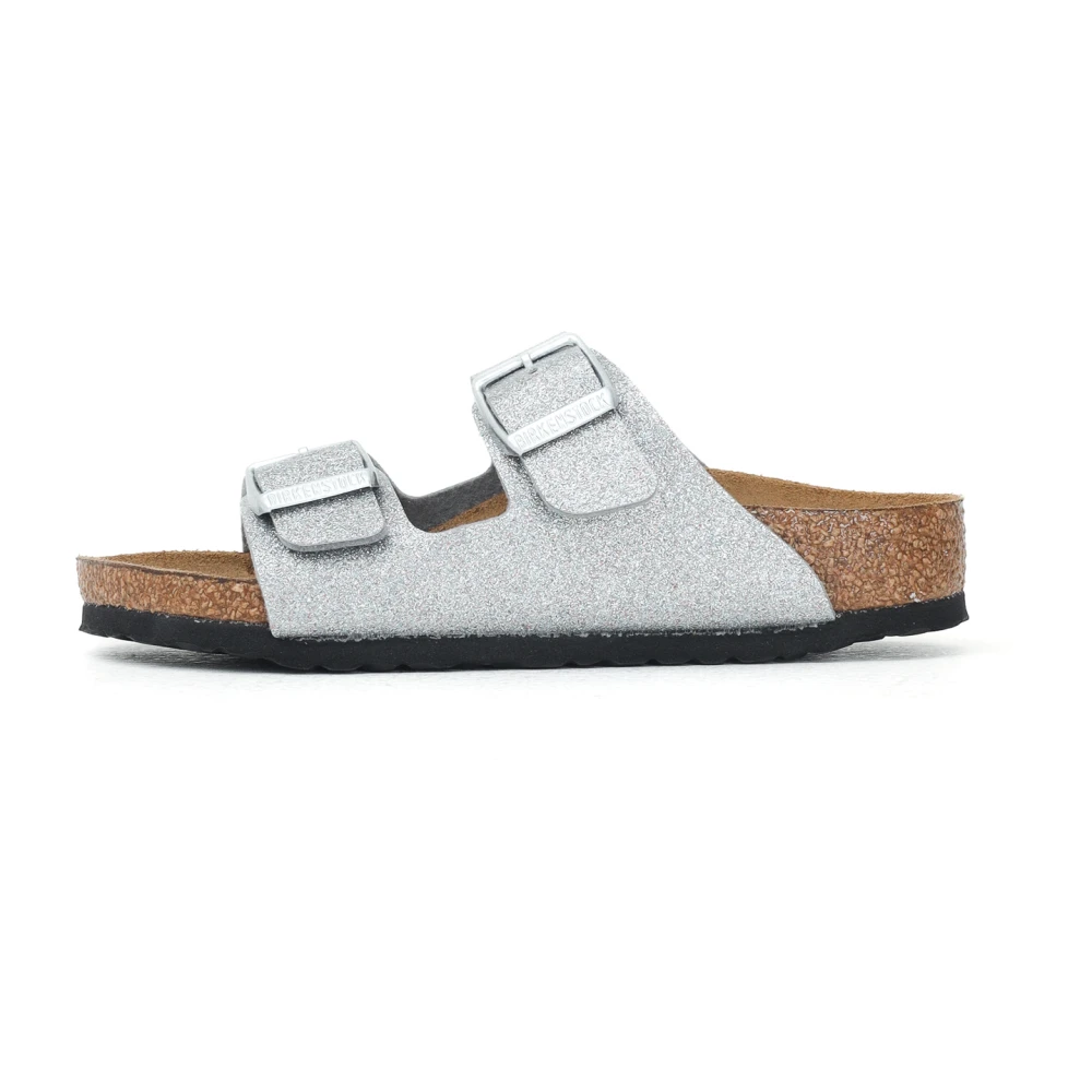 Birkenstock Girls Gray Silver Kids Arizona Sandals - Kids Sandals - 31 Eu - Kids