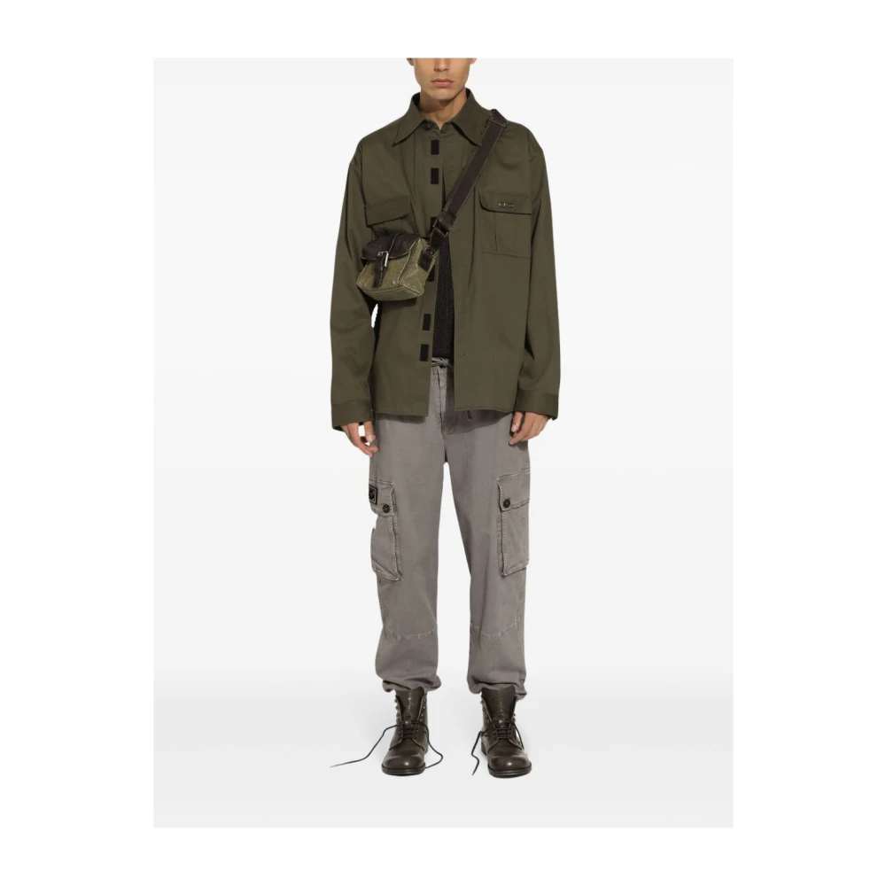 Dolce & Gabbana Stijlvolle Overhemden Collectie Green Heren