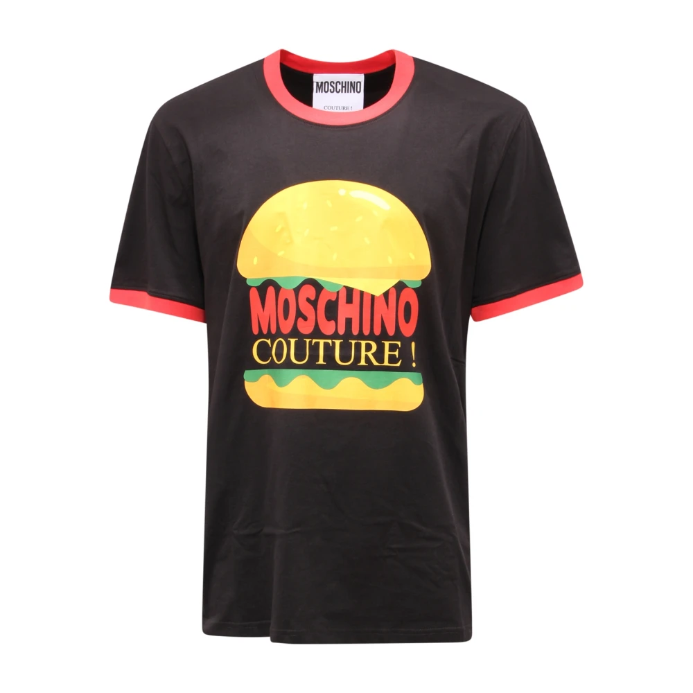 Moschino Homme Noir Tops, Taille: Xl Maglia Couture T Shirt