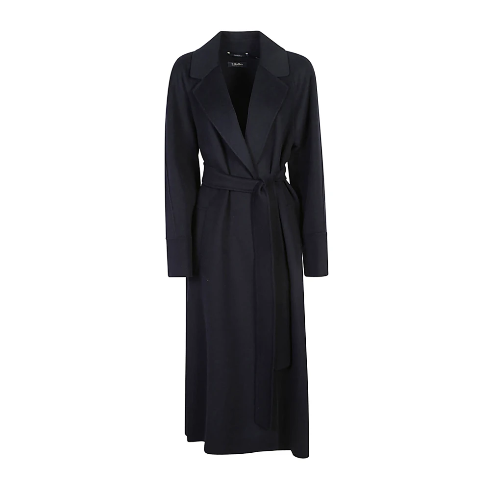 Max Mara Blauwe Trenchcoat met Riem Blue Dames