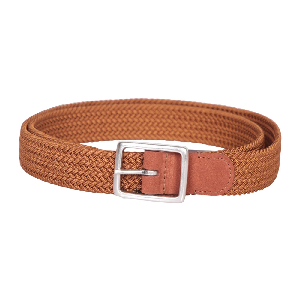 Dell'oglio Oranje Gevlochten Stoffen Riem Orange Heren