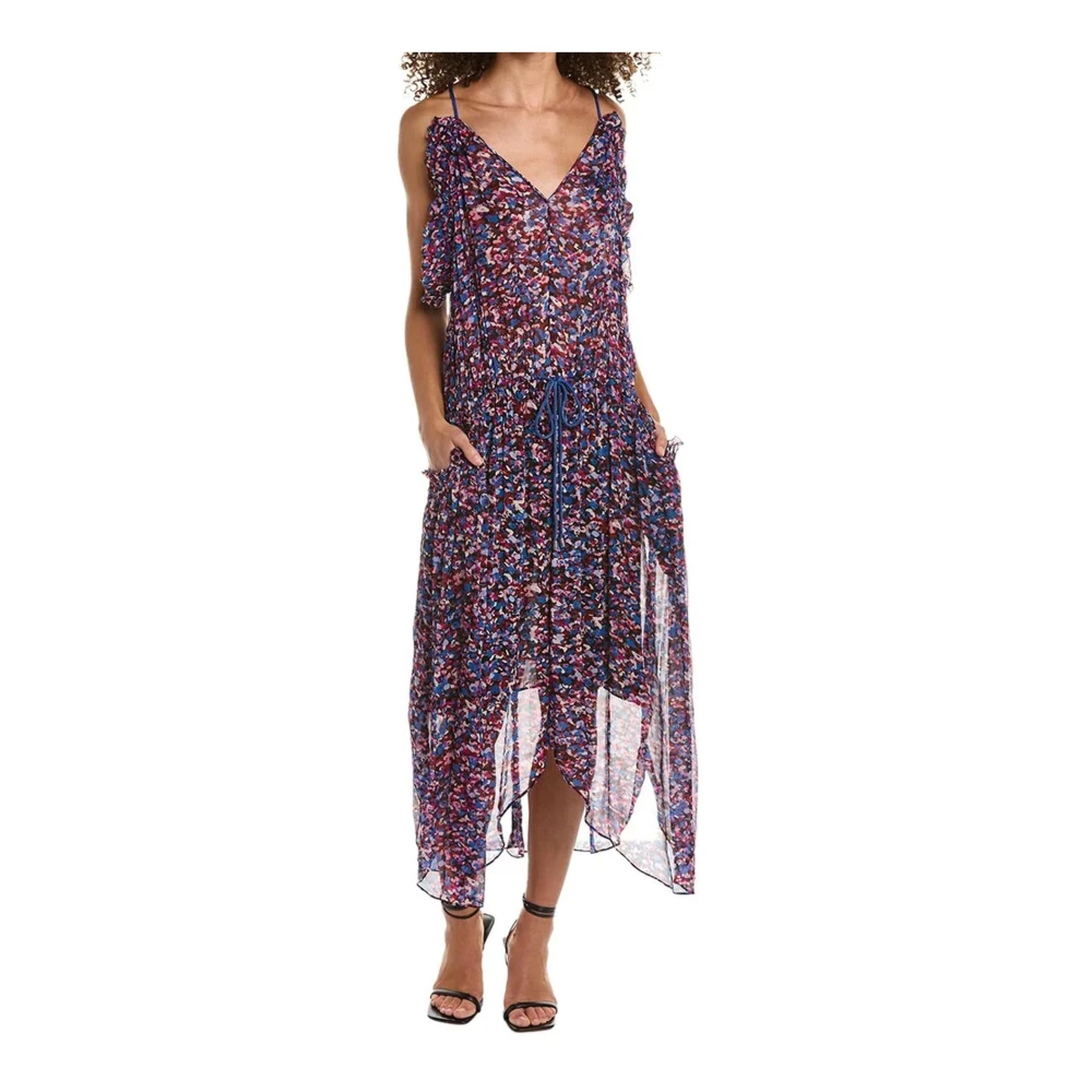 Isabel Marant Étoile Asymmetrische Zoom Midi Jurk Vrouwen Purple Dames
