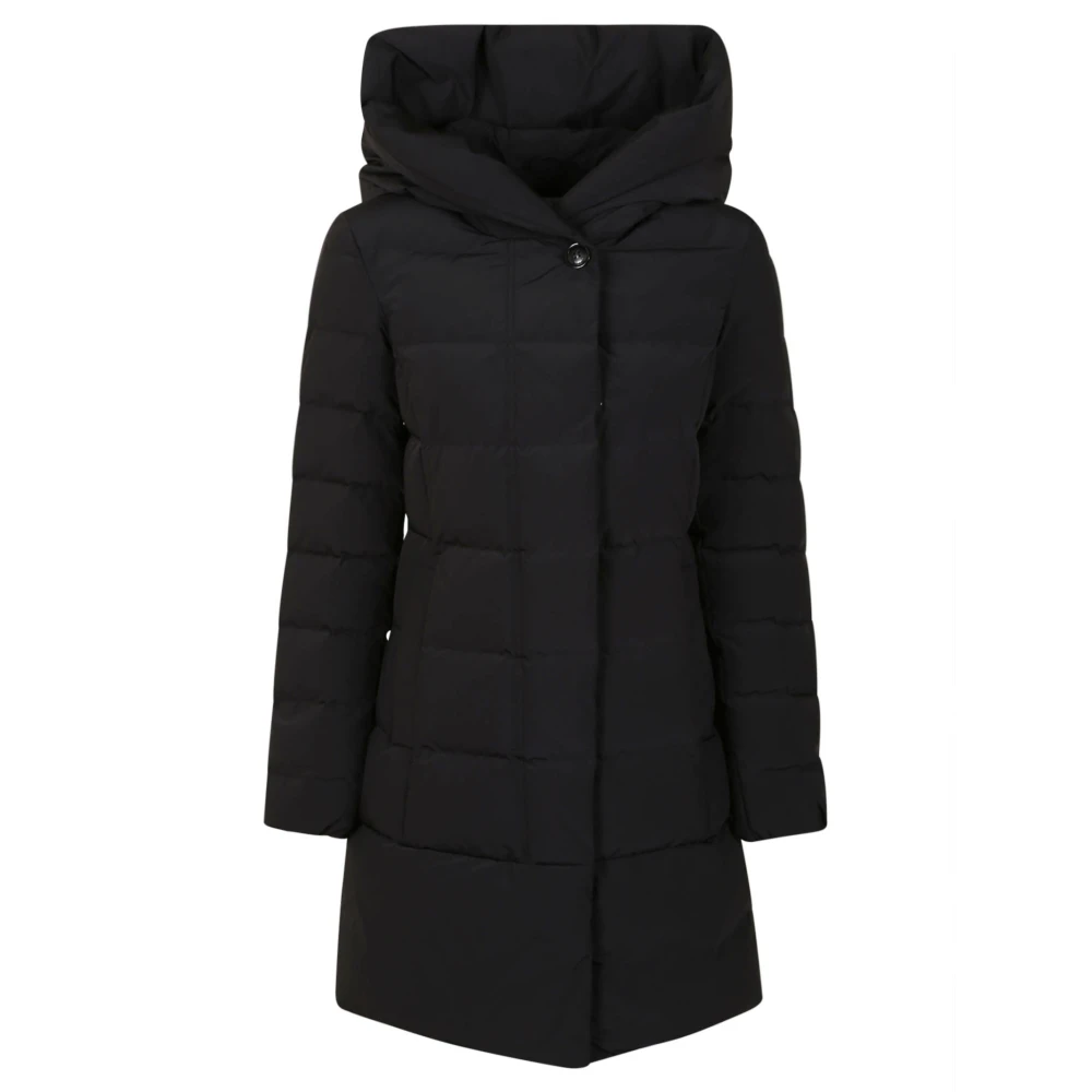 Woolrich Melkwitte Dons Parka Jas Black Dames