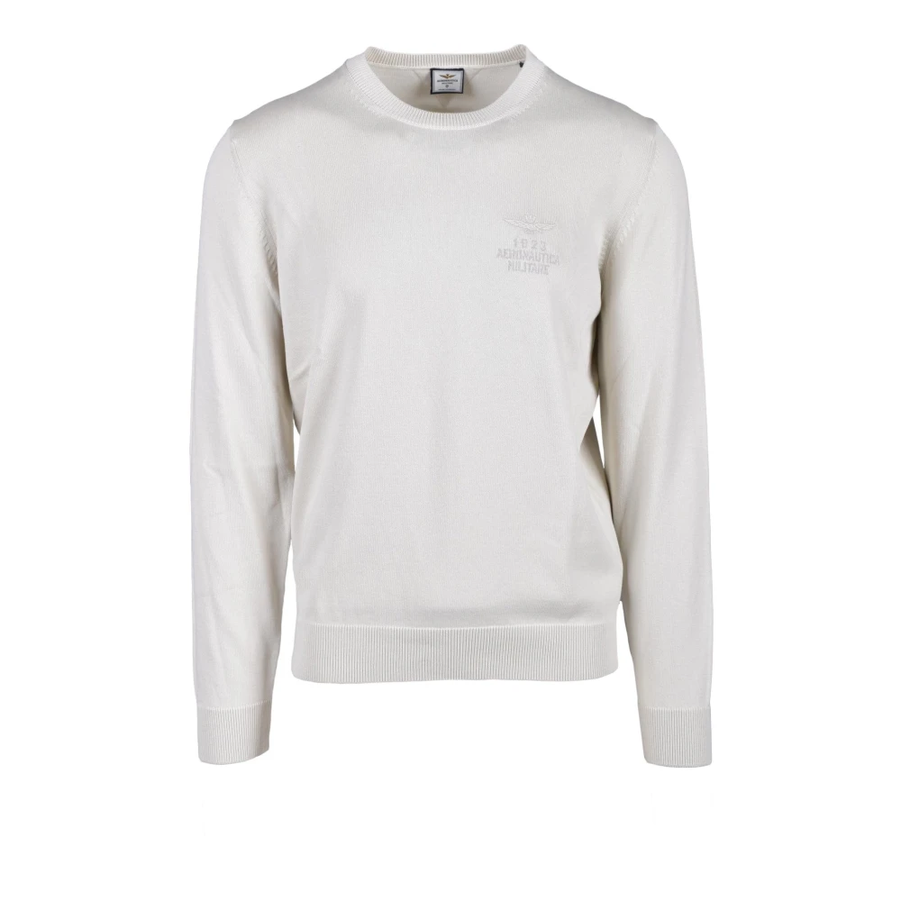Aeronautica militare Militaire Stijl Katoenen Shirt White Heren