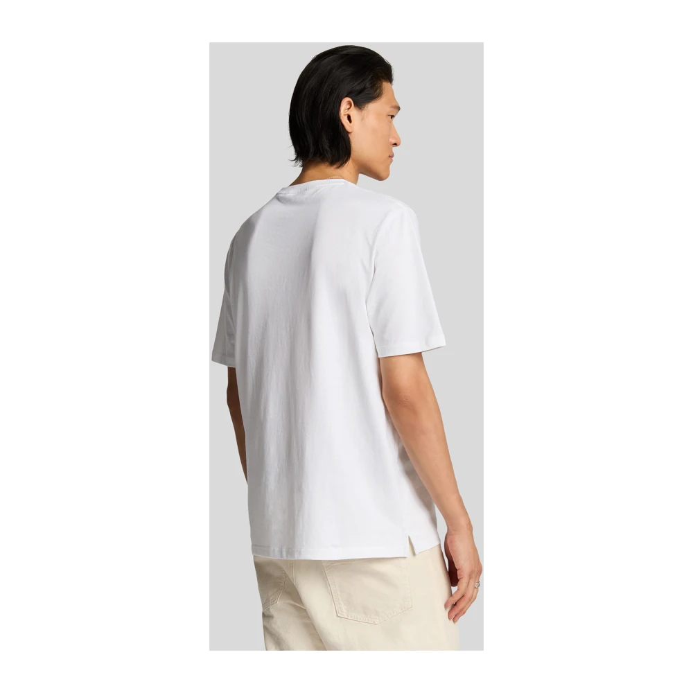 Lyle & Scott SS T-shirts Geborduurd Badge Grafisch T-shirt White Heren