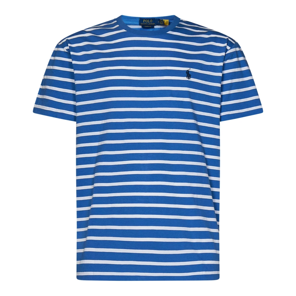 Polo Ralph Lauren Blauwe Gestreepte Polo T-shirts Blue Heren