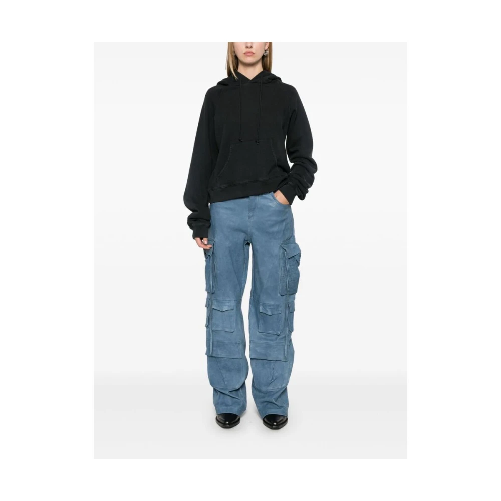 Salvatore Santoro Blauwe Sheepskin Cargo Broek Blue Dames