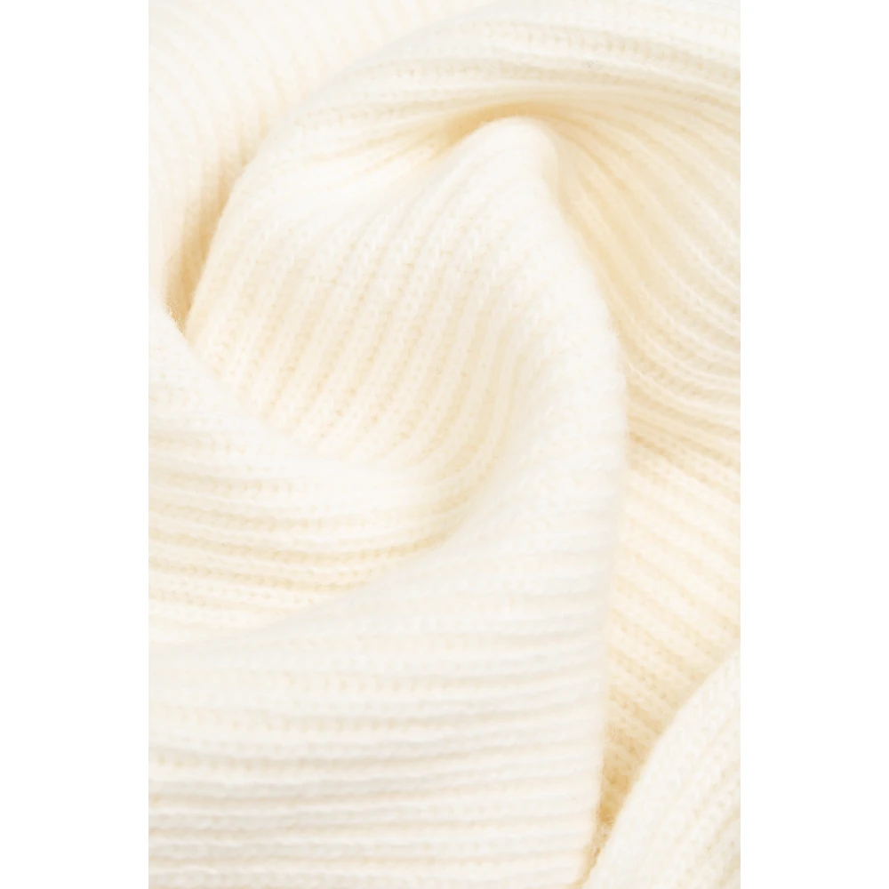 Moschino Sjaal met logo Beige Unisex