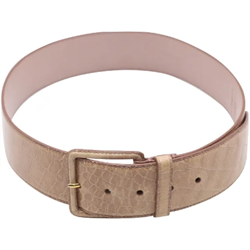Miu Pre-owned Leather belts Pink Dames