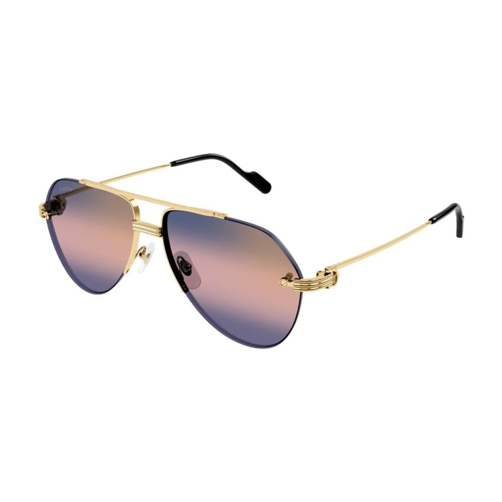 Cartier Men's Yellow Sunglasses, 60 Mm, Pilot Sunglasses