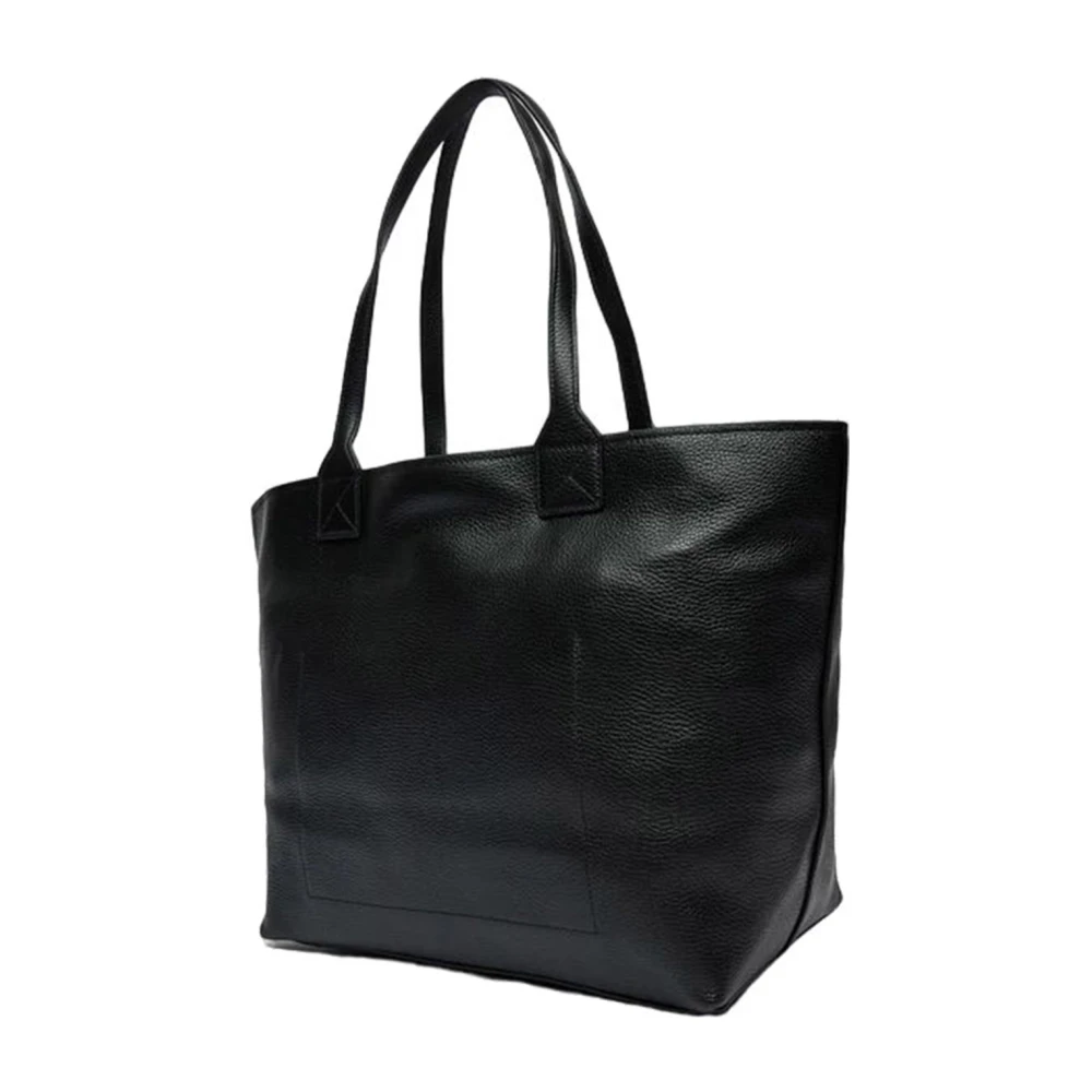 Karl Lagerfeld Zwarte leren dames shopper Black Dames