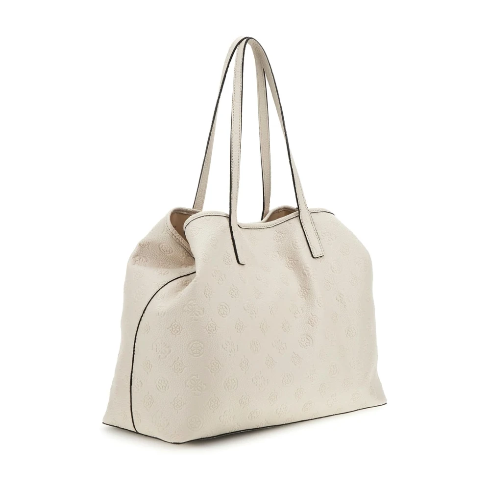 Guess Omkeerbare Shopper Handtas Cosmetica Tasje Beige Dames