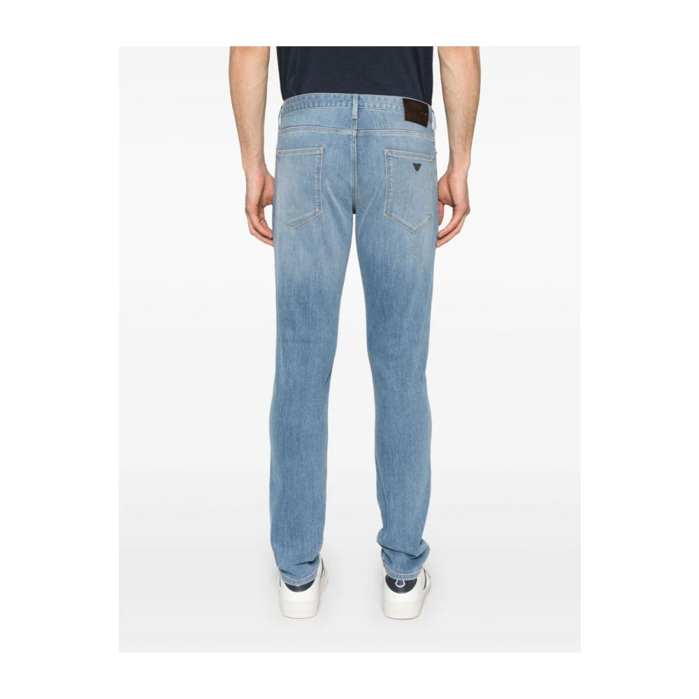 Emporio Armani Heldere Blauwe Jeans met Klassieke Stijl Blue Heren