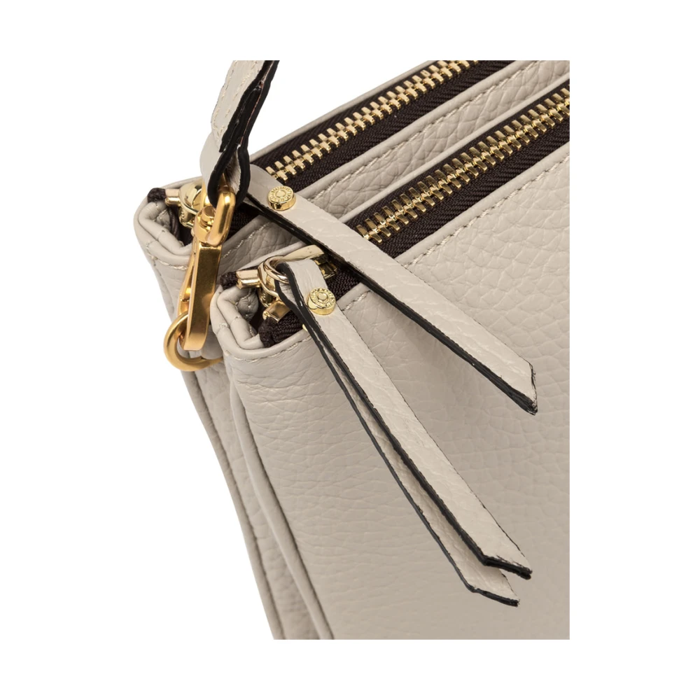 Gianni Chiarini Blush Leren Schoudertas met Rits Brown Dames