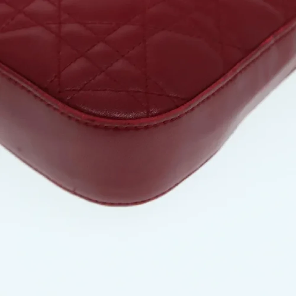Dior Vintage Pre-owned Leather pouches Red Dames