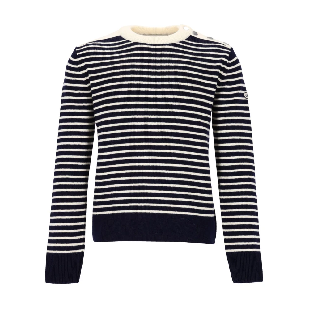Ami Paris Unisex - Blue Sailor Striped Wool Crewneck Sweater Multicolor - Size: M - Immagine 3